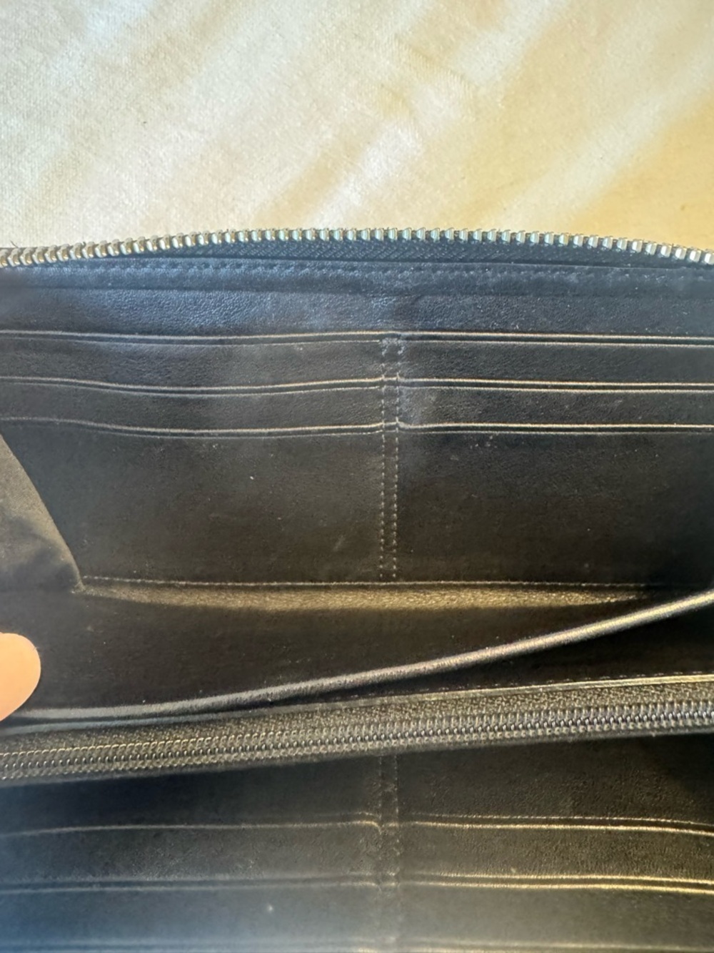 Vintage! Coach Chelsea Black Leather Zip Around Accordion Wallet - Picture 6 of 13